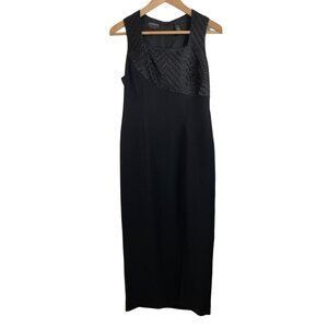 Liz Claiborne Petites Black Beaded Sleeveless Long Formal Dress Womens Size 8P